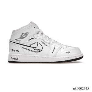 AJ 1 Mid Schematic Shoes Sneakers - nk0002345