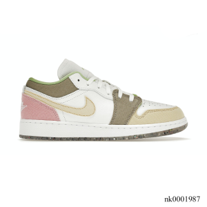 AJ 1 Low Pastel Grind Vivid Green Shoes Sneakers - nk0001987