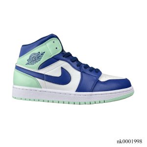 AJ  1 Mid Blue Mint Shoes Sneakers - nk0001998