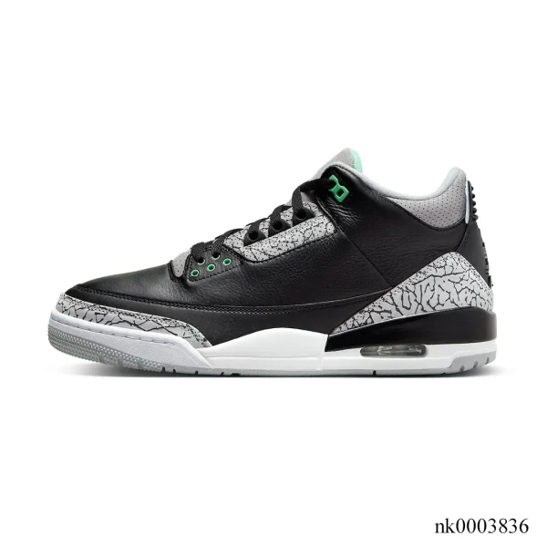 Alternative view of AJ 3 Green Glow Shoes Sneakers - nk0003836