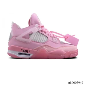 OW X AJ 4 Pink Shoes Sneakers - nk0003949