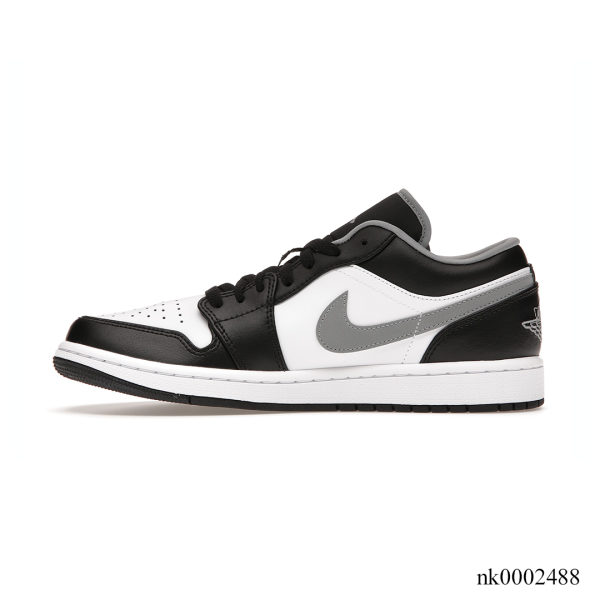 Alternative view of AJ 1 Low Black White Grey Shoes Sneakers - nk0002488