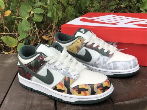 Dunk Low SE Sail Multi Camo Shoes Sneakers - nk0001710 - Image 4