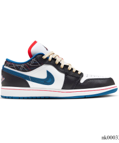 AJ 1 Low SE Black Industrial Blue Shoes Sneakers - nk0003327