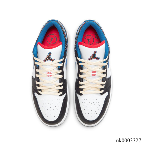 AJ 1 Low SE Black Industrial Blue Shoes Sneakers - nk0003327 - Image 4