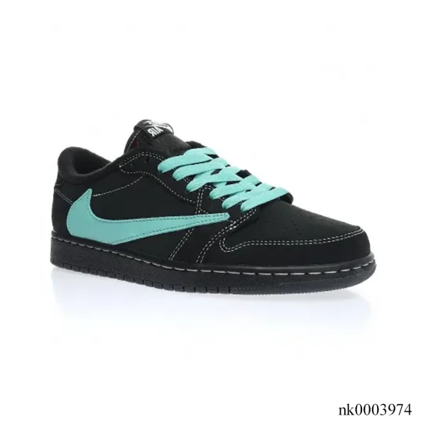 Alternative view of Travis Scott x AJ 1 Low Cyan Black Shoes Sneakers – nk0003974