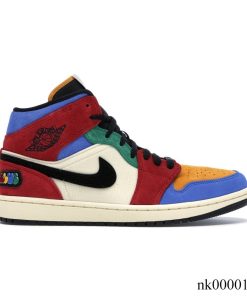 AJ 1 Mid SE Fearless Blue the Great Shoes Sneakers - nk0000186