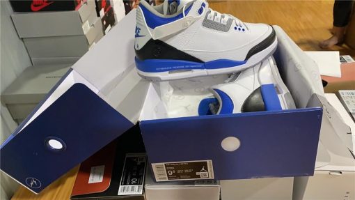 AJ 3 Fragment White Blue Shoes Sneakers - nk0000859 - Image 7