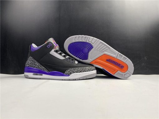 AJ 3 Retro Black Court Purple Shoes Sneakers - nk0000817 - Image 6