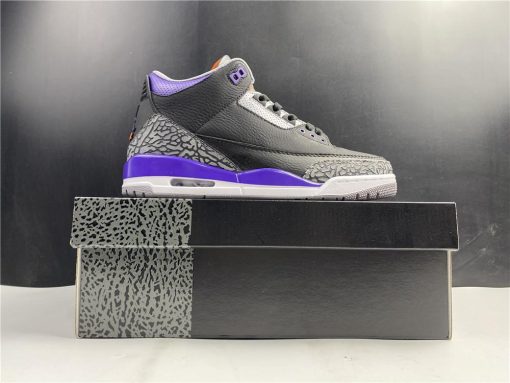 AJ 3 Retro Black Court Purple Shoes Sneakers - nk0000817 - Image 7