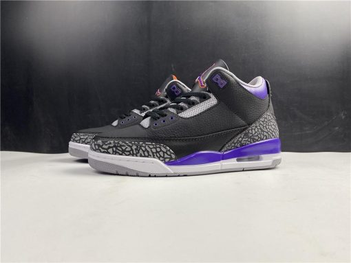 AJ 3 Retro Black Court Purple Shoes Sneakers - nk0000817 - Image 5