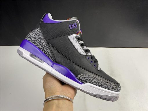 AJ 3 Retro Black Court Purple Shoes Sneakers - nk0000817 - Image 9