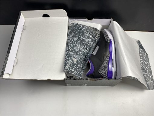 AJ 3 Retro Black Court Purple Shoes Sneakers - nk0000817 - Image 12
