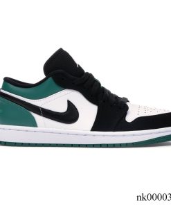 AJ 1 Low White Black Mystic Green Shoes Sneakers - nk0000303