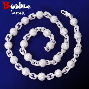 Bubble Letter Iced Out Ball Chain