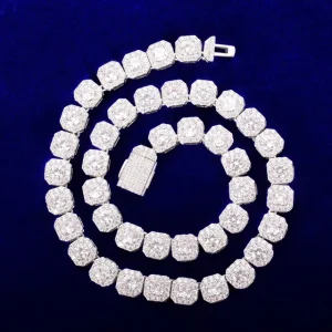 Bubble Letter Clustered Tennis Chain