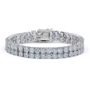 High Quality Bling Tennis Bracelet 2 Rows AAA+ CZ Charm Bracelets