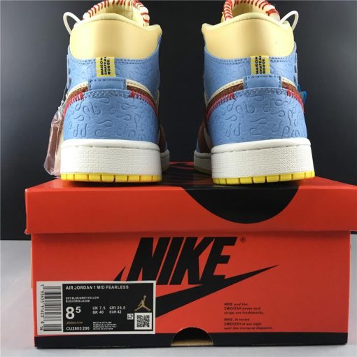 AJ 1 Mid SE Fearless Maison Chateau Rouge Shoes Sneakers - nk0000212 - Image 5