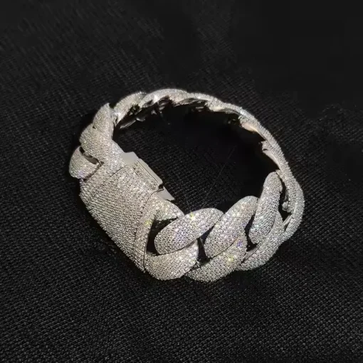 Hip Hop Rock Exaggerated 22mm Chunky Cuban Link Bracelet - Image 3