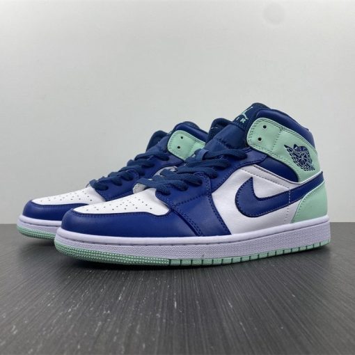AJ  1 Mid Blue Mint Shoes Sneakers - nk0001998 - Image 3