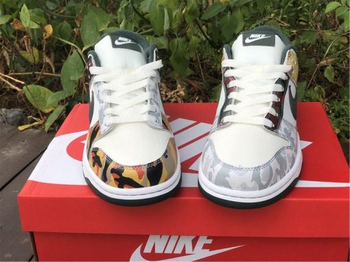 Dunk Low SE Sail Multi Camo Shoes Sneakers - nk0001710 - Image 8