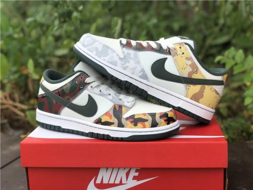 Dunk Low SE Sail Multi Camo Shoes Sneakers - nk0001710 - Image 9