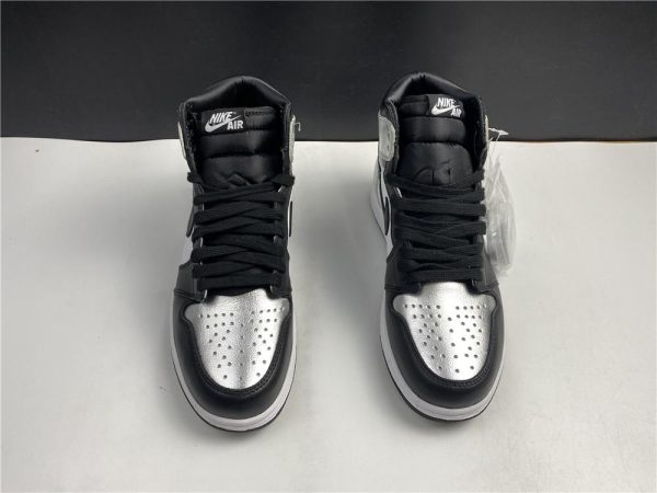 Alternative view of AJ 1 High OG WMNS Silver Toe Shoes Sneakers - nk0001426