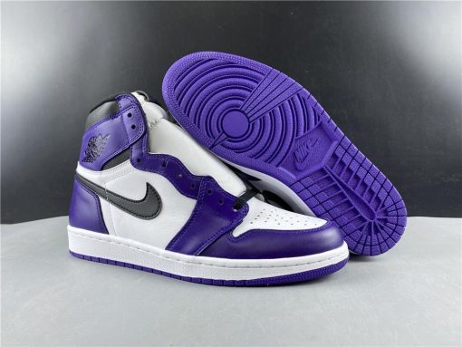AJ 1 Retro High Court Purple White Shoes Sneakers - nk0000683 - Image 17