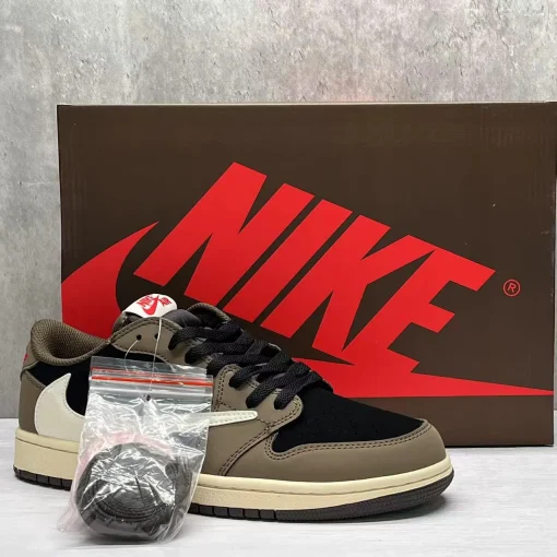 Travis Scott x AJ 1 Low OG Dark Mocha Shoes Sneakers - nk0000012 - Image 7