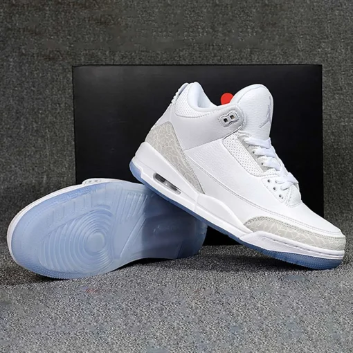 AJ 3 Pure White Shoes Sneakers - nk0001642 - Image 13