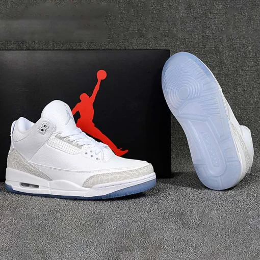 AJ 3 Pure White Shoes Sneakers - nk0001642 - Image 12