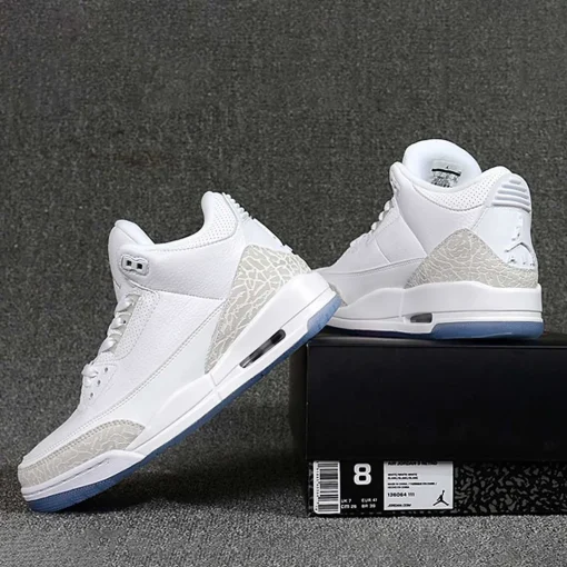 AJ 3 Pure White Shoes Sneakers - nk0001642 - Image 10