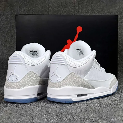 AJ 3 Pure White Shoes Sneakers - nk0001642 - Image 9