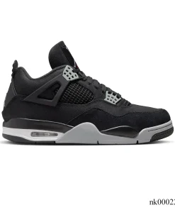 AJ 4 Retro Black Canvas Shoes Sneakers - nk0002275