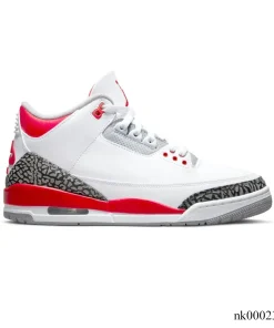 AJ 3 Retro Fire Red Shoes Sneakers - nk0002330