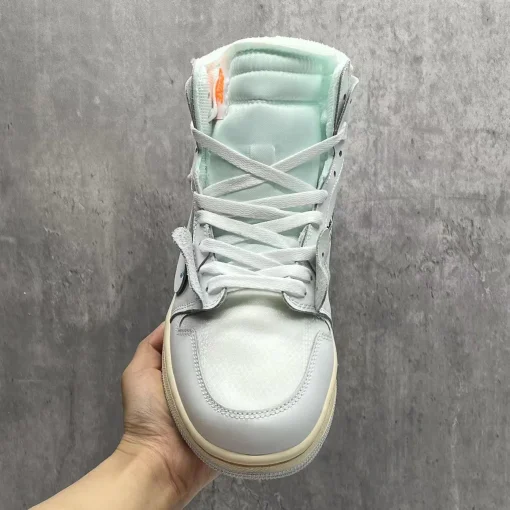 OW x AJ 1 High White Shoes Sneakers – nk0002621 - Image 10