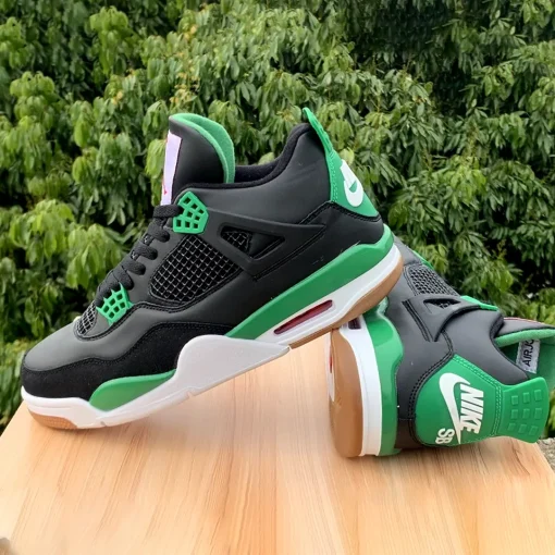 SB x AJ 4 Black Green Shoes Sneakers - nk0003868 - Image 11