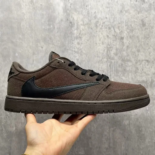 Travis Scott x AJ1 Low "Velvet Brown" Shoes Sneakers - nk0004108 - Image 4