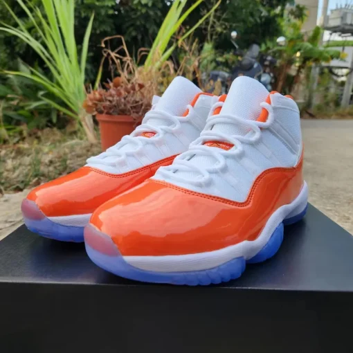 AJ 11 White Orange Shoes Sneakers - nk0004210 - Image 3