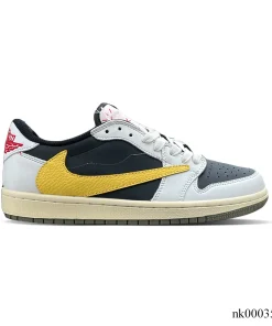 AJ 1 Low x Travis Scott Black Yellow Shoes Sneakers – nk0003589