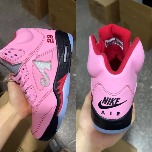 Awake NY x AJ 5 Arctic Pink Shoes Sneakers - nk0004393 - Image 4