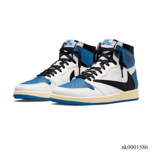 Travis Scott x Fragment x AJ 1 High "Military Blue" Shoes Sneakers - nk0001586 - Image 3