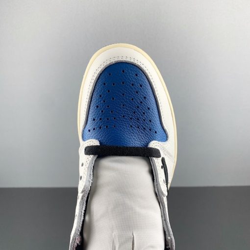 Travis Scott x Fragment x AJ 1 High "Military Blue" Shoes Sneakers - nk0001586 - Image 11