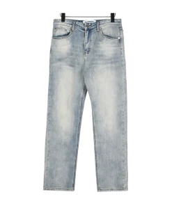 BUR Embroidered Crest Patch Jeans in Light Blue - 366 - bbr0000366