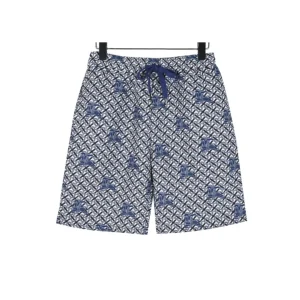 BUR All-Over Monogram Knight Shorts in Navy - 370 – bbr0000370