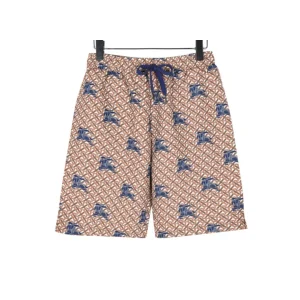 BUR All-Over Monogram Knight Print Shorts in Brown - 371 – bbr0000371