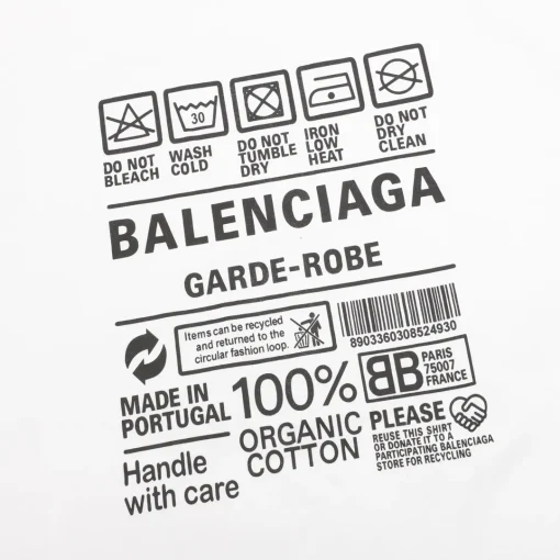 BLCG Garde-Robe Care Label T-shirt in White - 589 - blcg0000589 - Image 9
