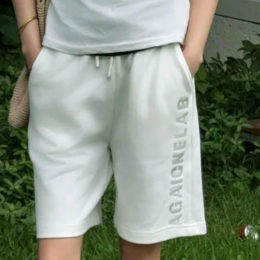 BLCG Reversed Logo Embroidered Shorts in White - 607 - blcg0000607 - Image 4