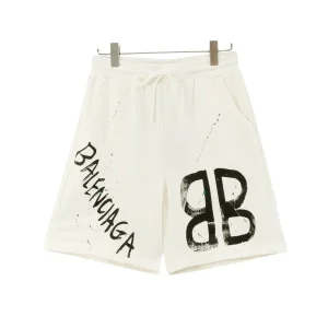 BLCG BB Graffiti Logo Shorts in White - 609 - blcg0000609