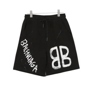 BLCG BB Graffiti Logo Shorts in Black - 610 - blcg0000610